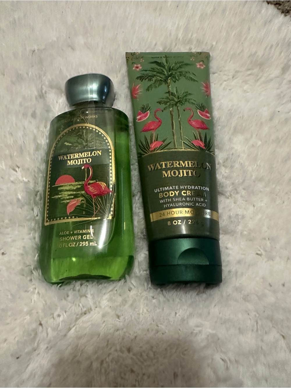 Bath & Body Works Watermelon Mojito Shower Gel & Body Cream - Green